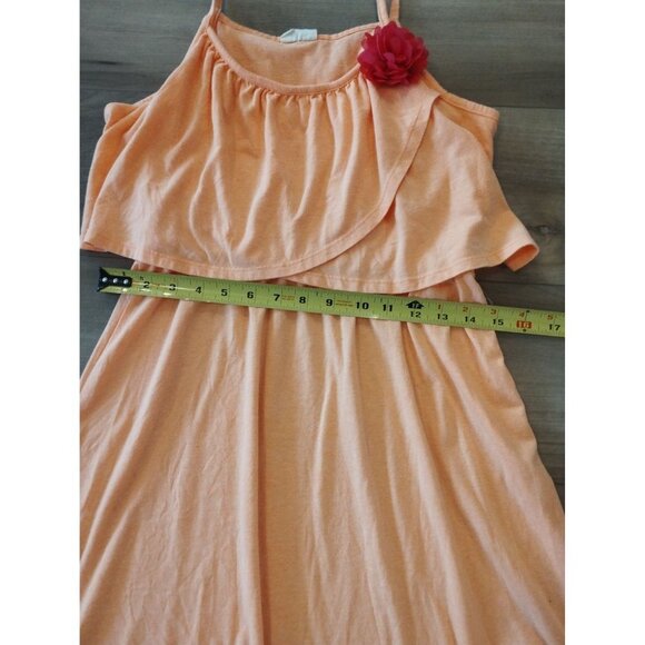 Crazy 8 Spaghetti Strap Orange dress with flower accent XL (14) - Picture 6 of 7